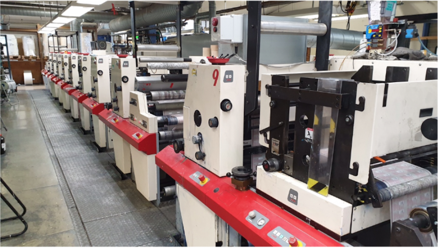 MPS EP 510 9 Colours Flexo printing press with cold foil – chilled rollers