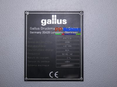 Gallus EM 410 7 Colours Flexo Label Press from 2006 With Chilled Rollers For Film - Image 7