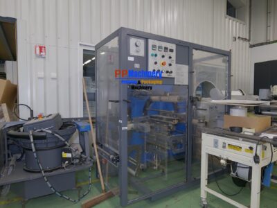 Alternative view of Gallus TR 510 Turret Rewinder with auto dispenser auto eject and conveyor for finished rolls